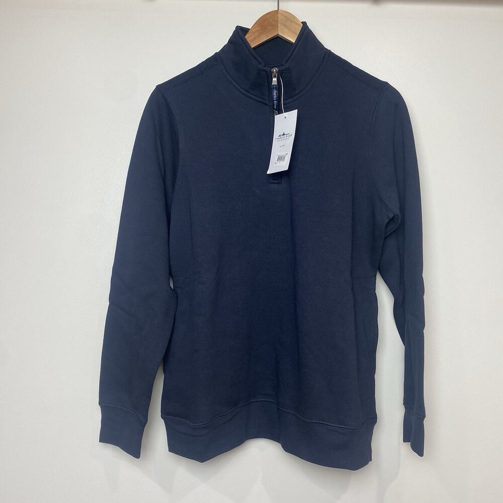 Charles River Apparel Women's Crosswind Quarter Zip Sweatshirt Navy Sz Med New
